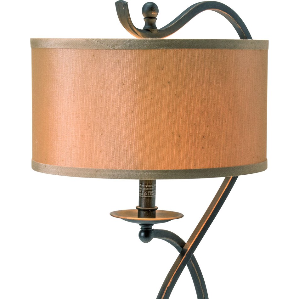 curved bronze black table lamp   