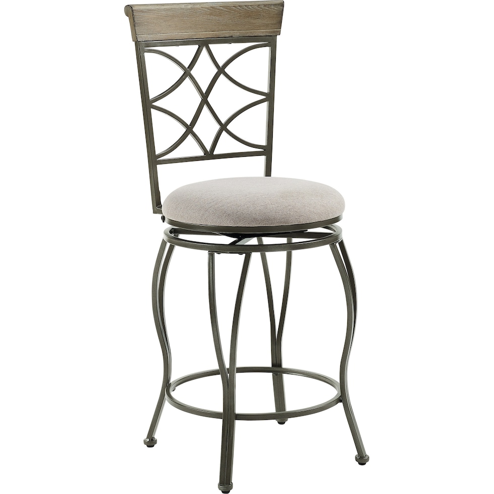 curves gray counter height stool   