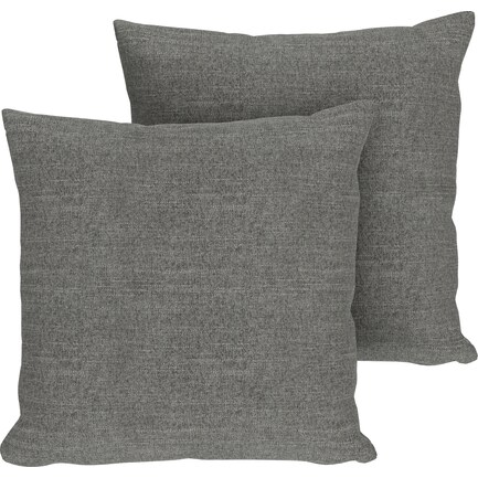 2-Pack Custom 24" x 24" Pillows - Curious Charcoal