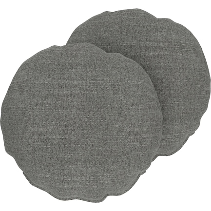 2-Pack Custom 18" x 18" Pillows - Curious Charcoal