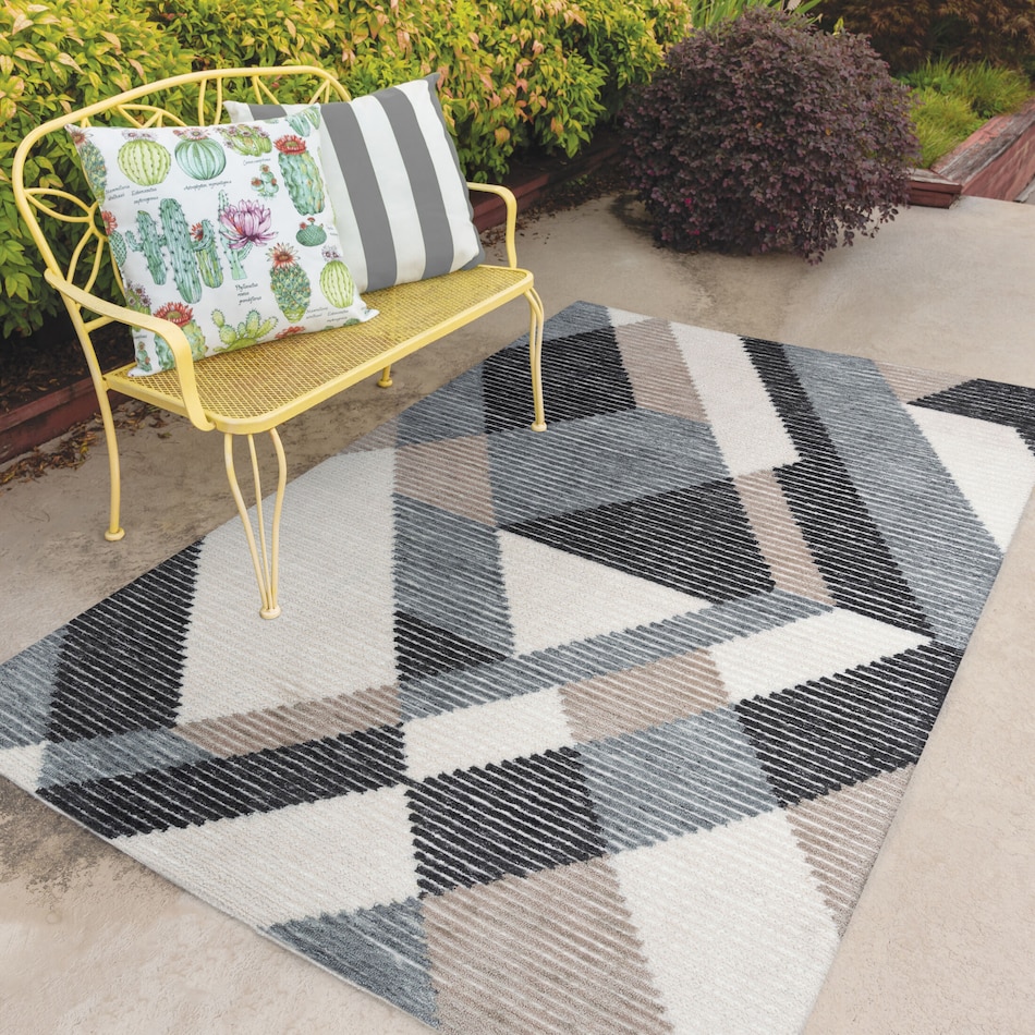 cybal gray outdoor area rug   