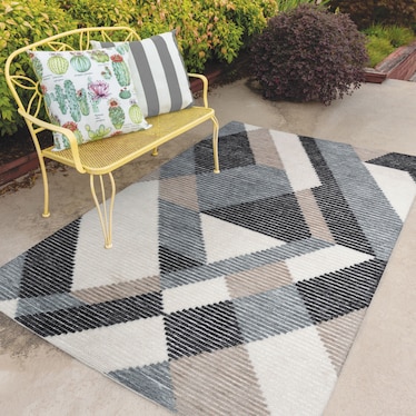 Cybal 8 X 10 Indoor/Outdoor Area Rug - Gray