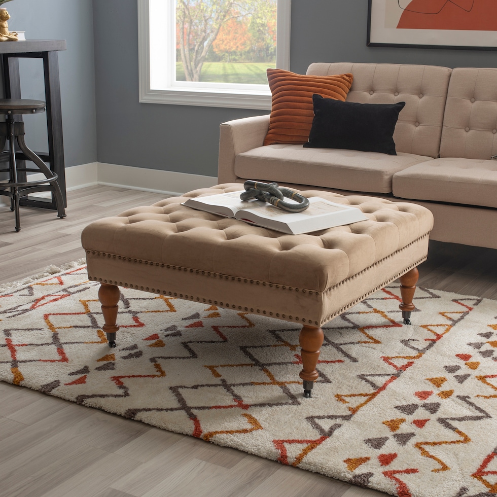 cynthia neutral ottoman   