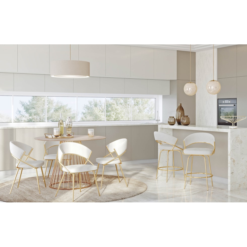 cyntia white chair   