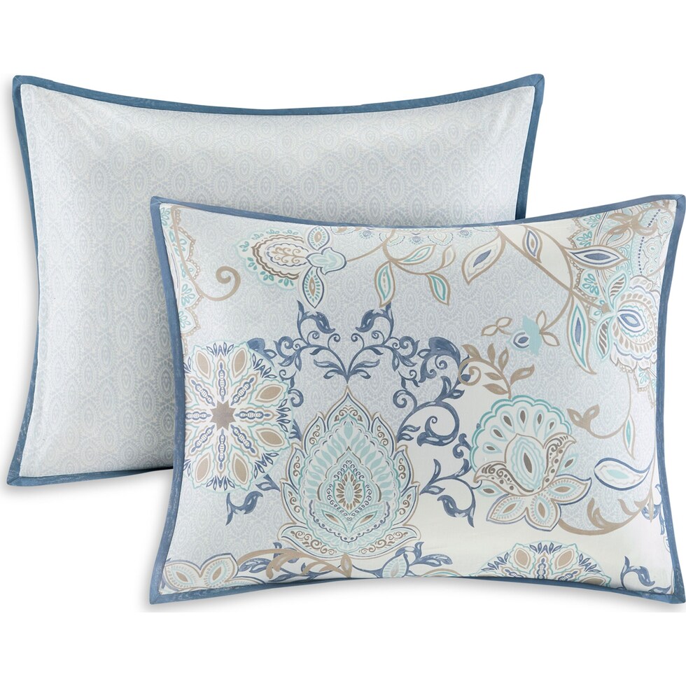 cyrene blue california king bedding set   