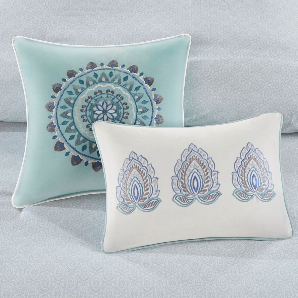 cyrene blue california king bedding set   