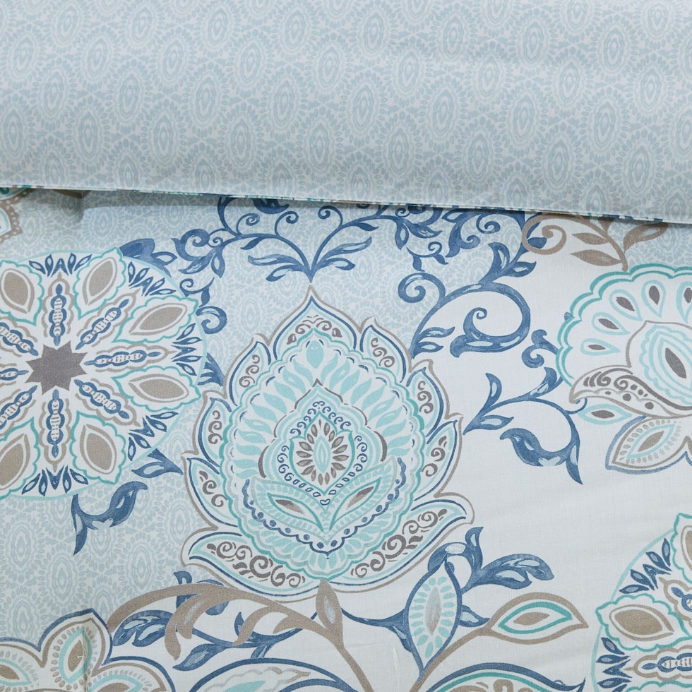 cyrene blue california king bedding set   
