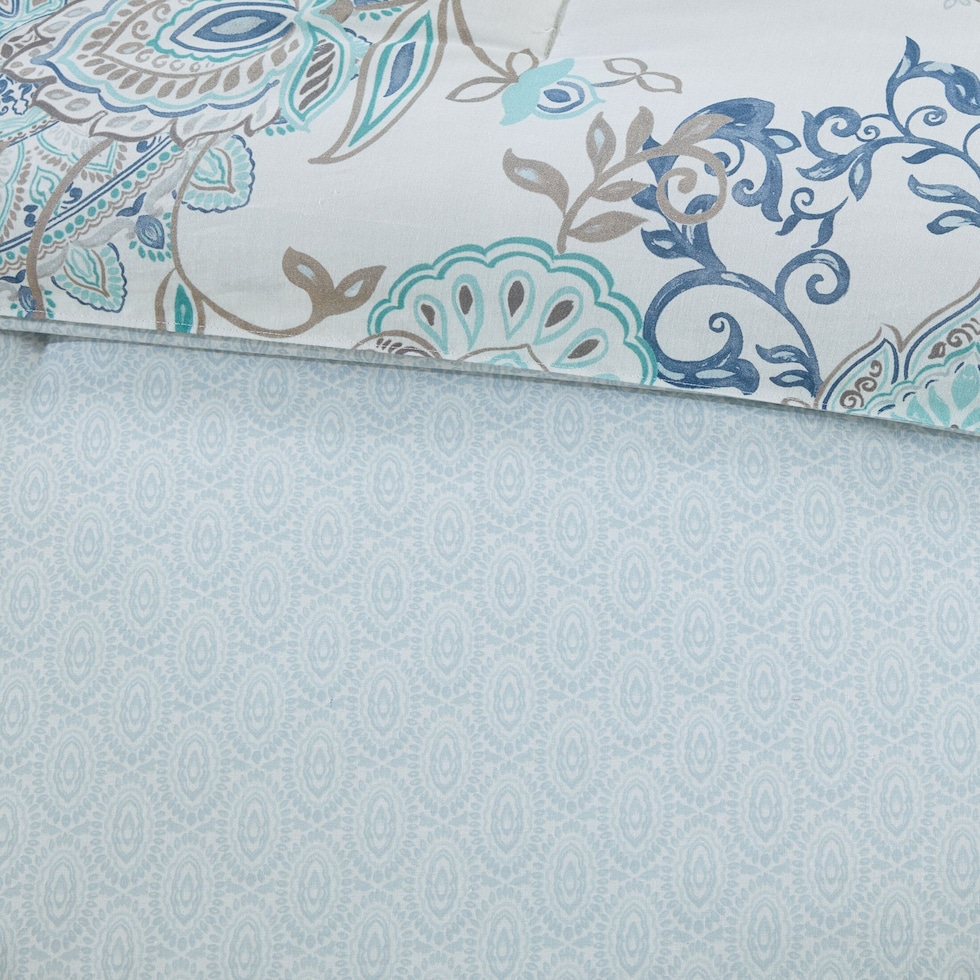 cyrene blue california king bedding set   
