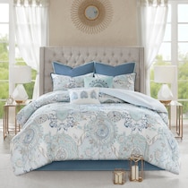 cyrene blue king bedding set   