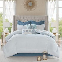 cyrene blue king bedding set   