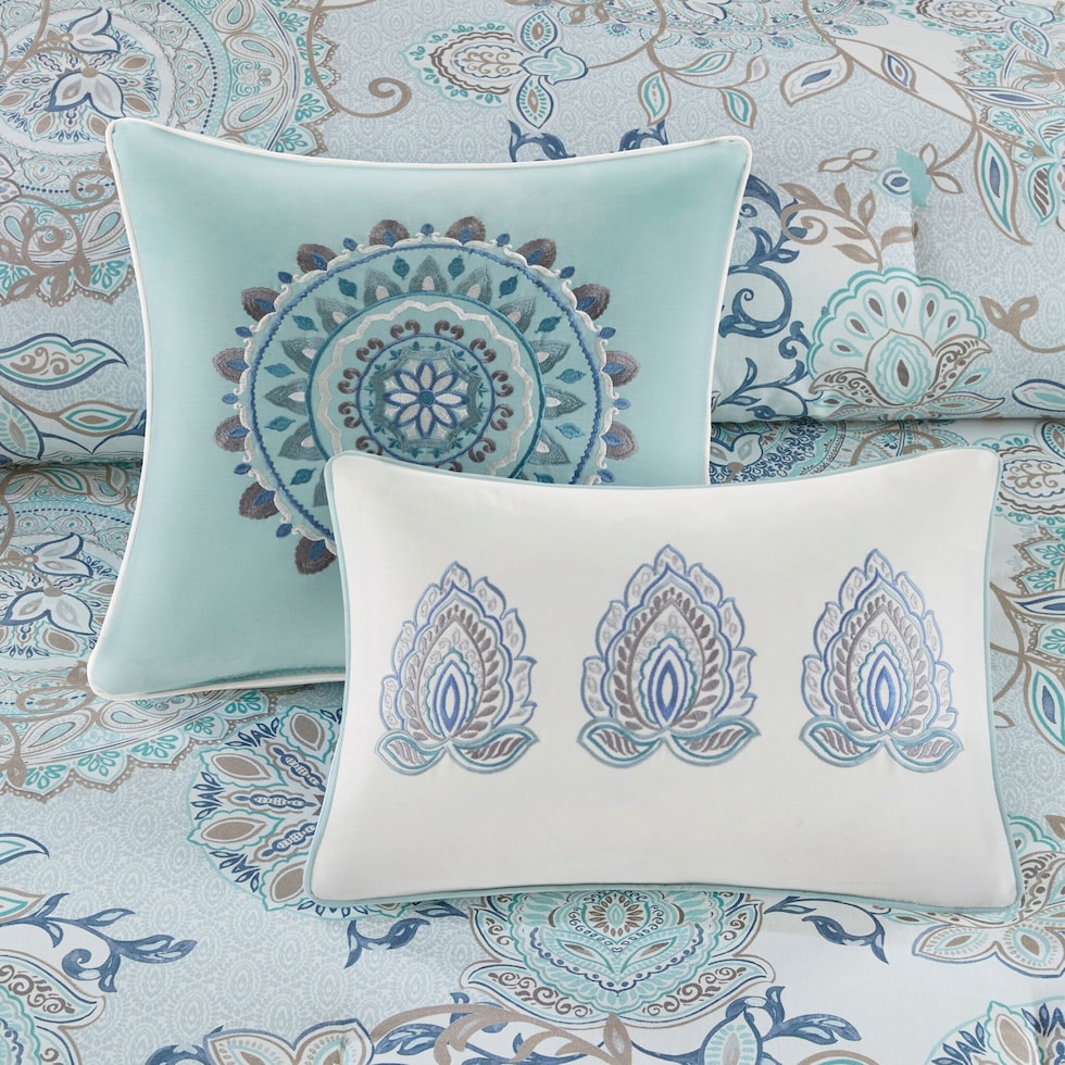 cyrene blue king bedding set   