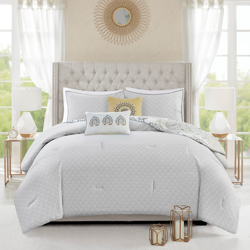 cyrene yellow queen bedding set   