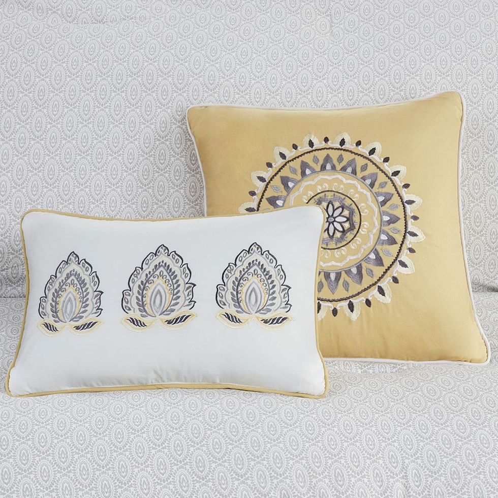cyrene yellow queen bedding set   