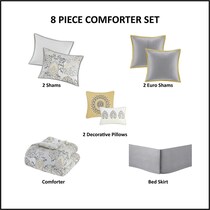 cyrene yellow queen bedding set   