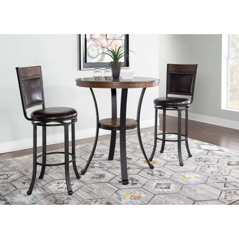 cyril dark brown  pc bar set   