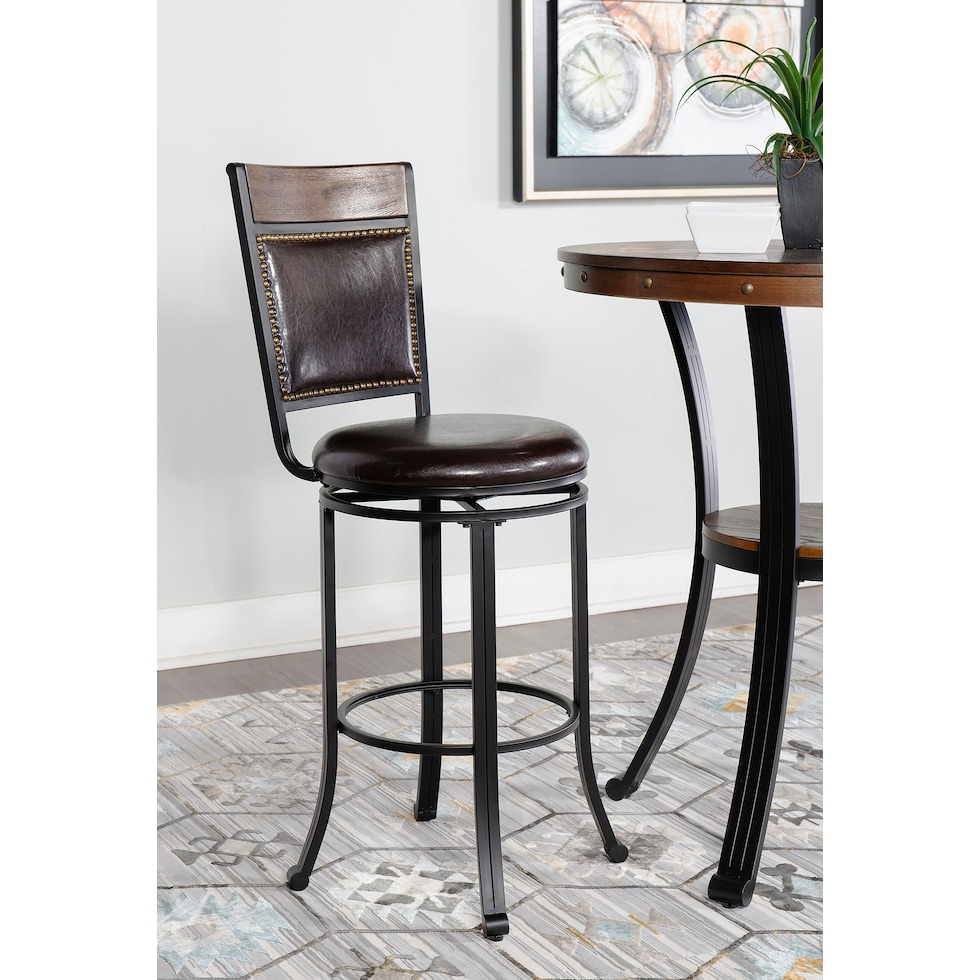 cyril dark brown  pc dining set   