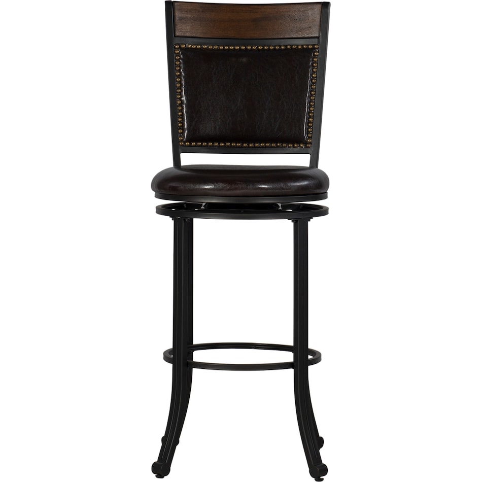 Cyril Swivel Bar Stool - Brown | Value City Furniture