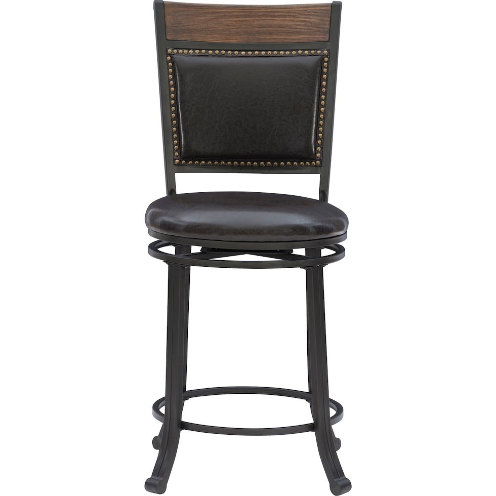 cyril dark brown counter height stool   