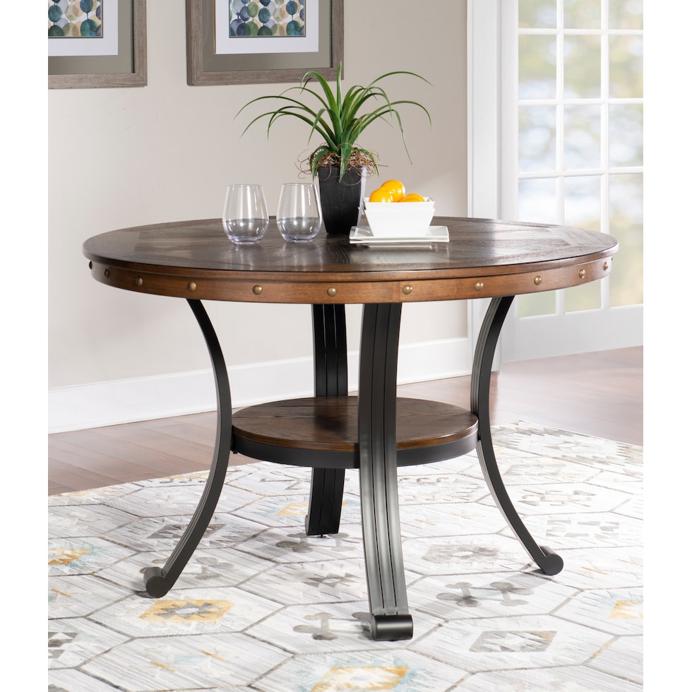 cyril dark brown dining table   