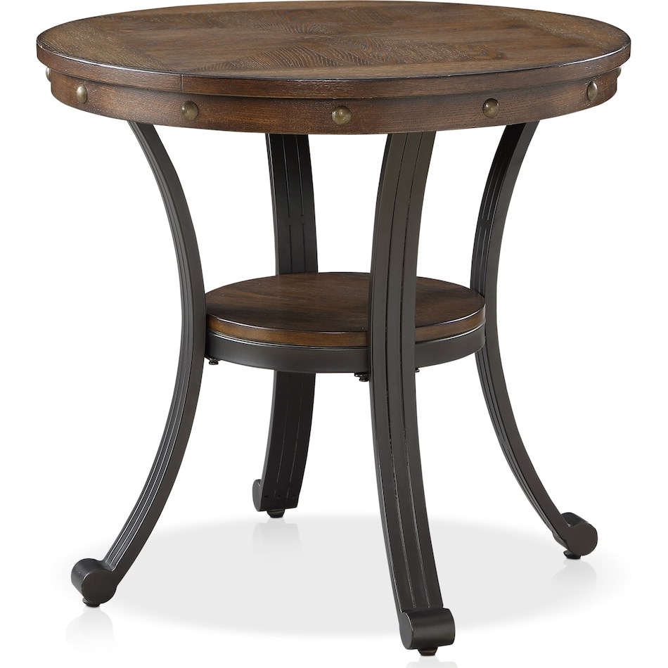 cyril dark brown end table   