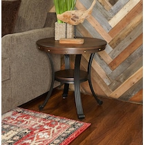 cyril dark brown end table   