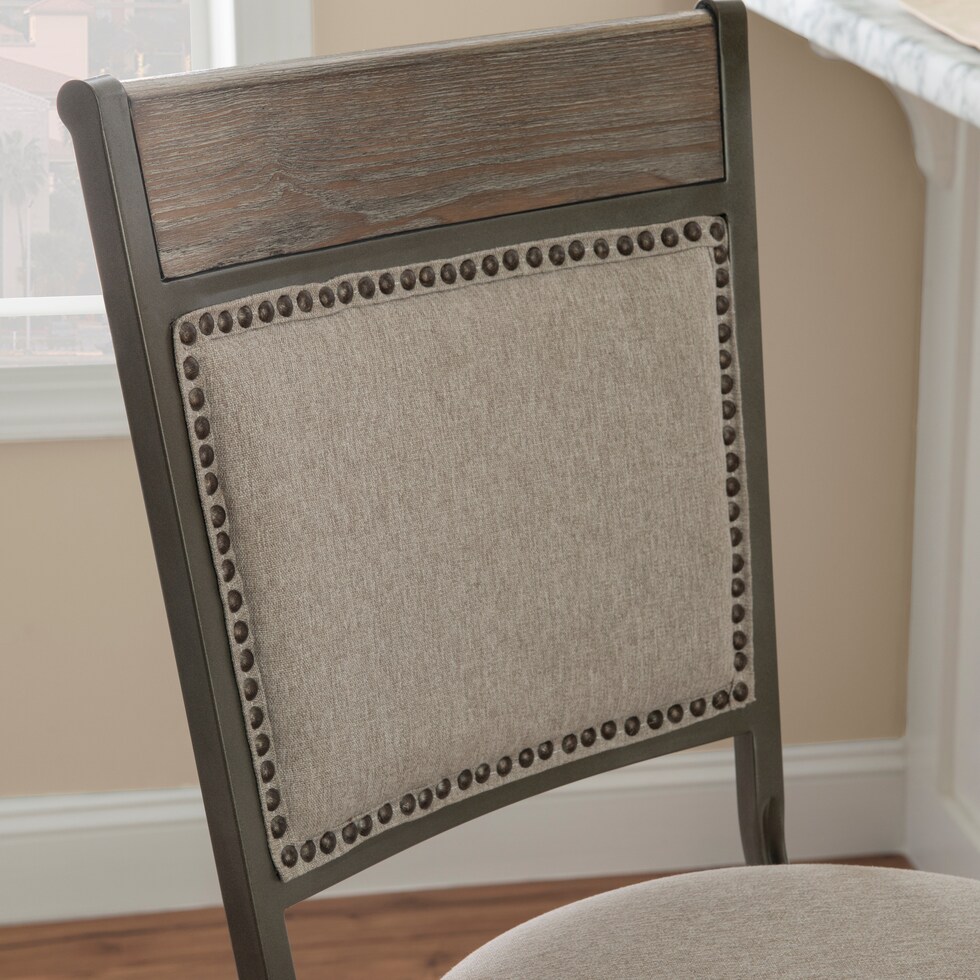 cyril gray bar stool   