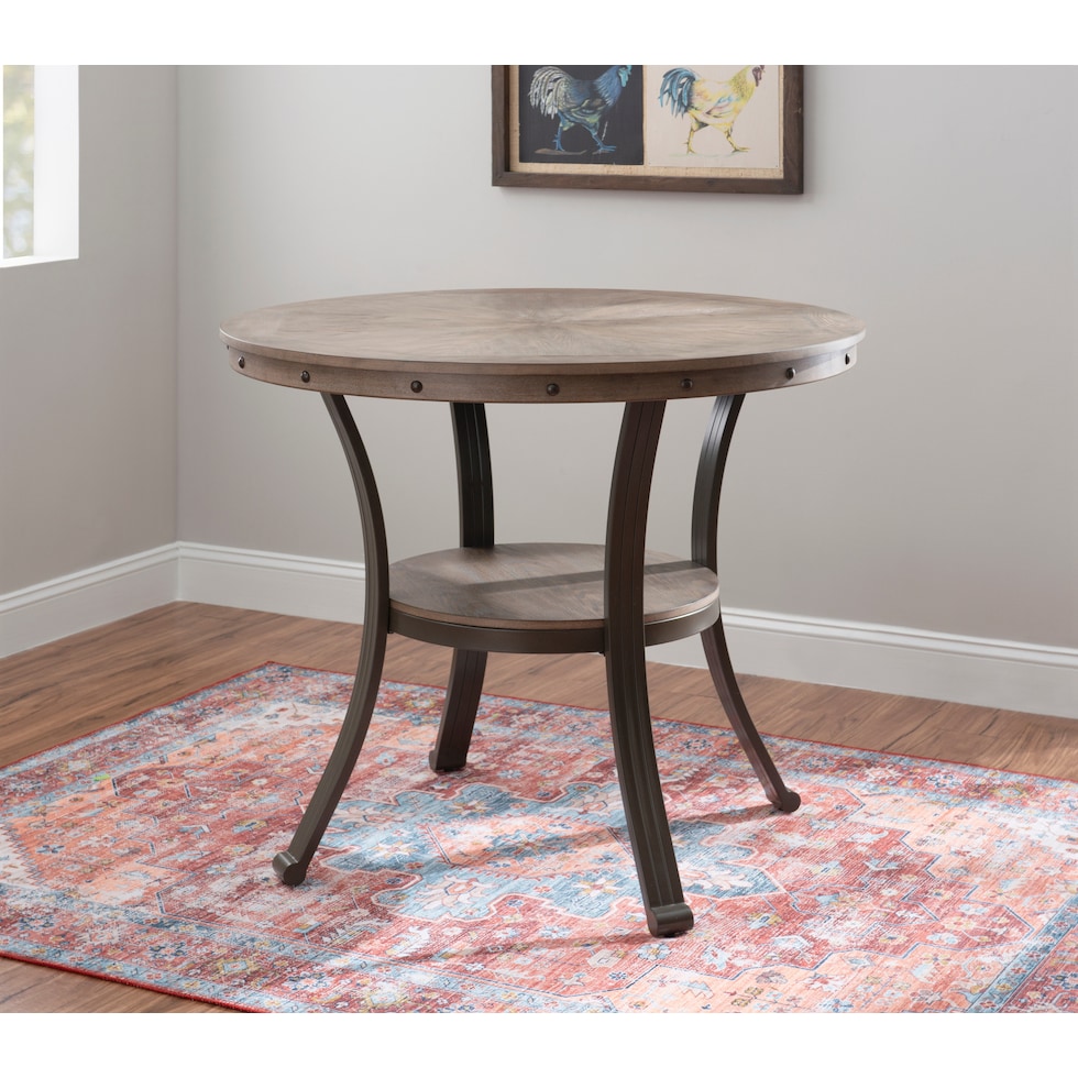 cyril gray counter height dining table   