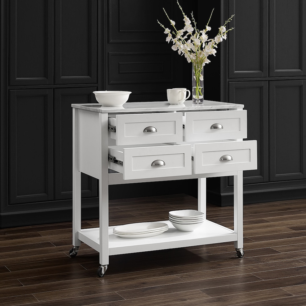 dacre white kitchen island   