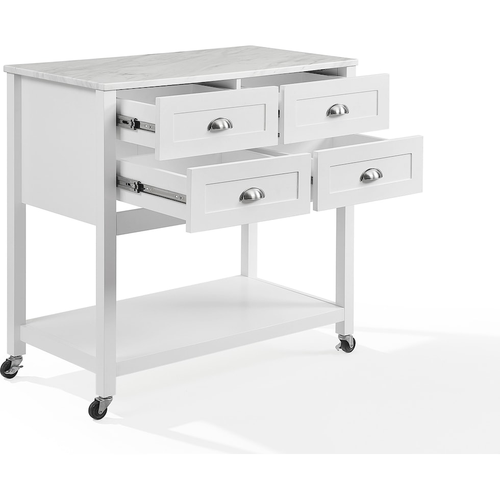 dacre white kitchen island   