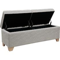 dahlia gray storage bench   
