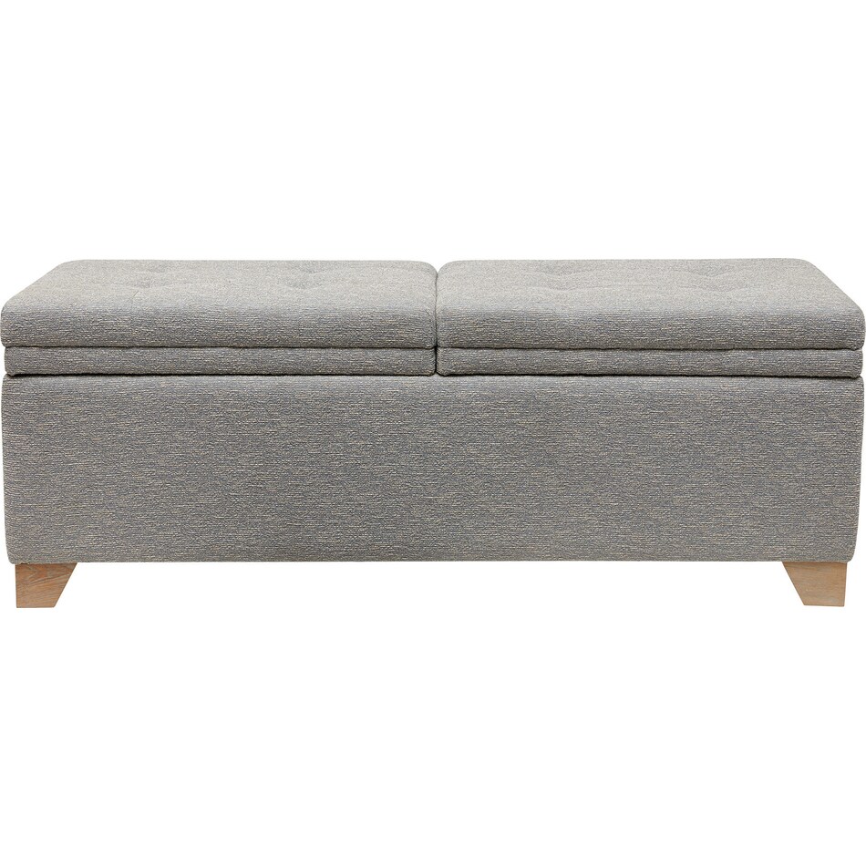 dahlia gray storage bench   