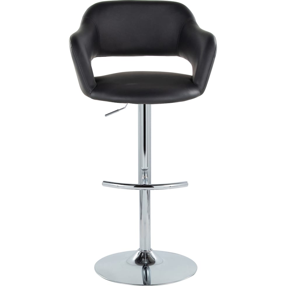 daina black chrome bar stool   