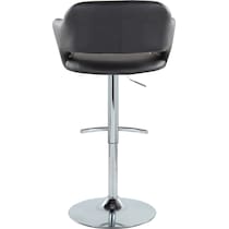 daina black chrome bar stool   