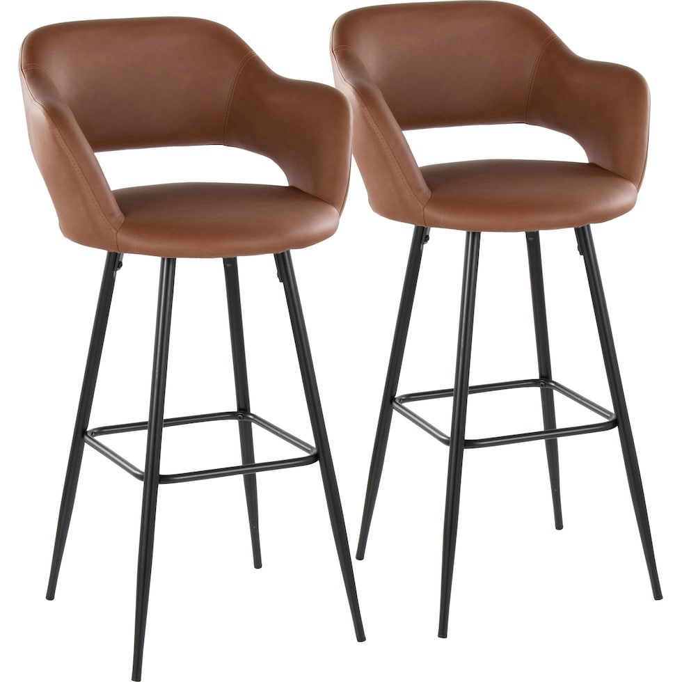 daina brown black bar stool   