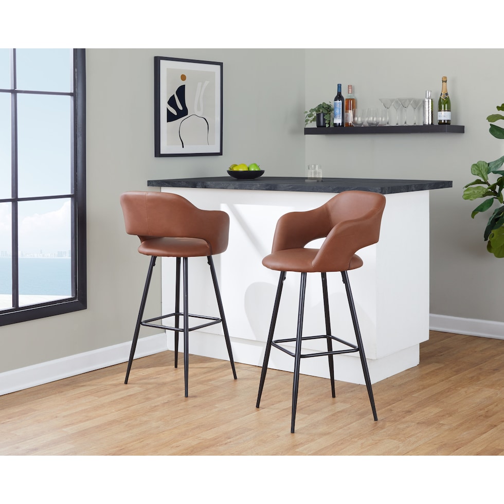 daina brown black bar stool   