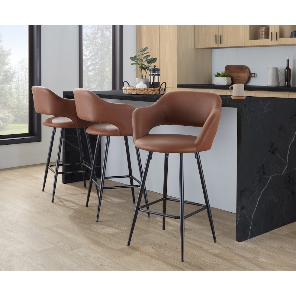 daina brown black counter height stool   