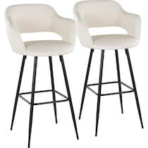 daina cream black bar stool   