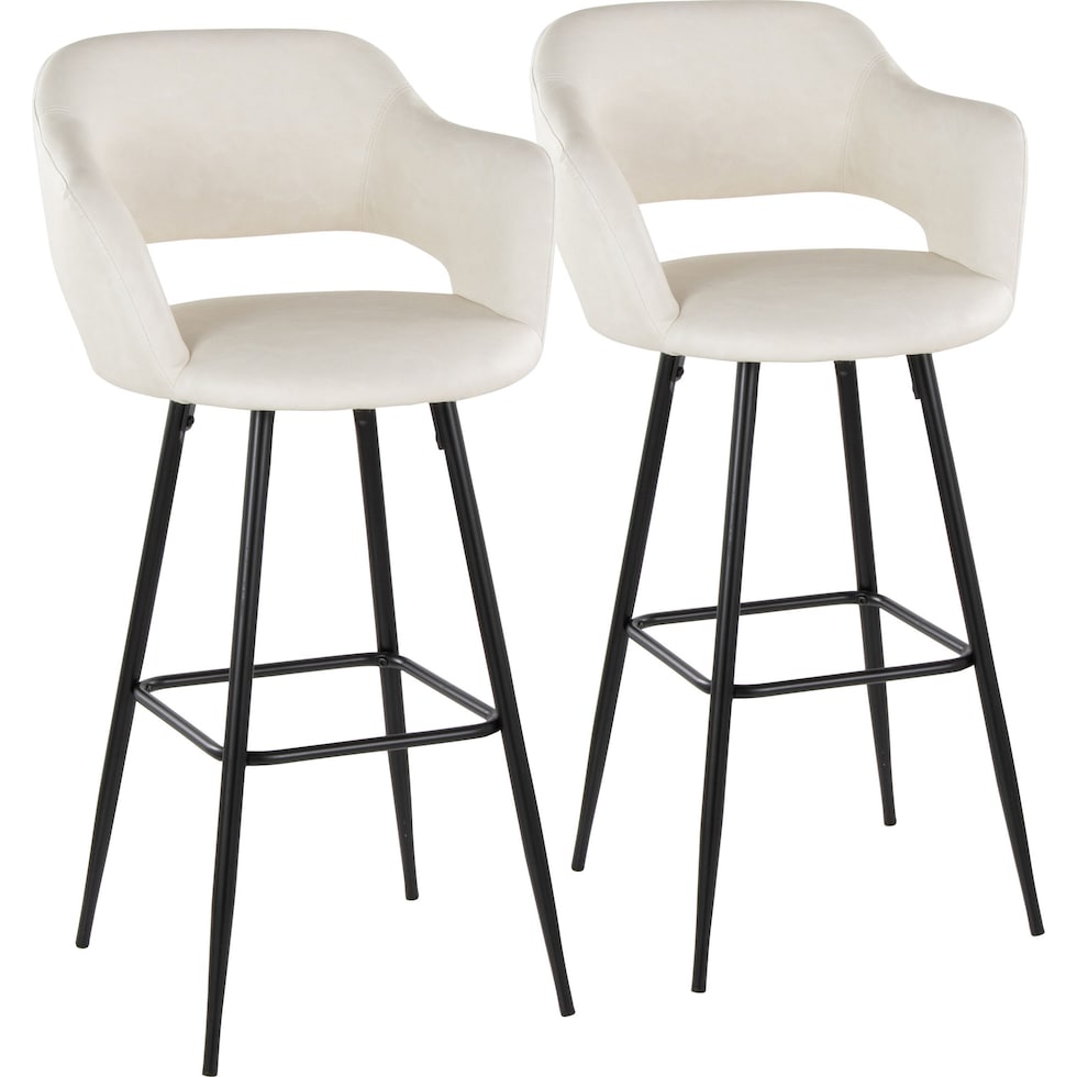 daina cream black bar stool   