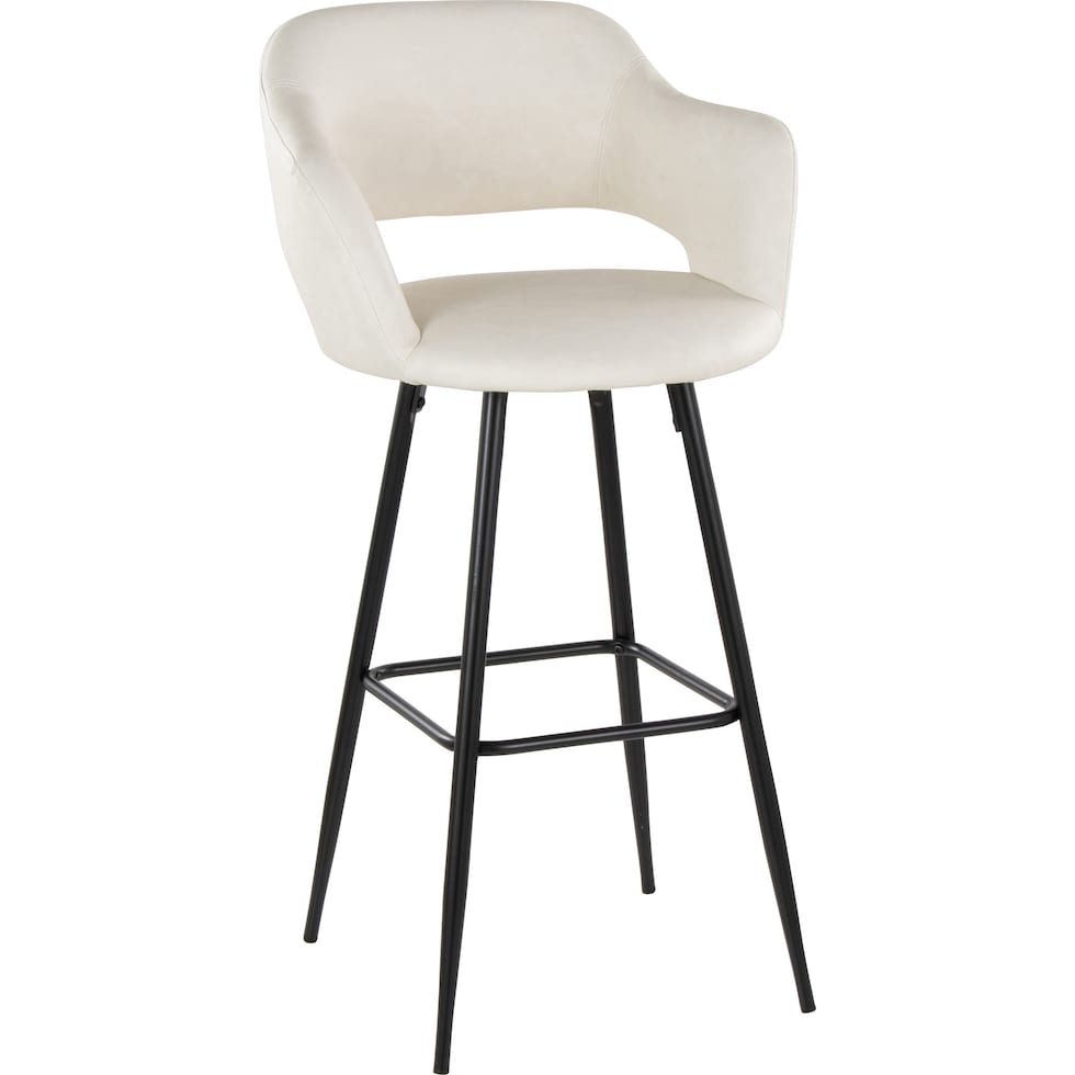 daina cream black bar stool   