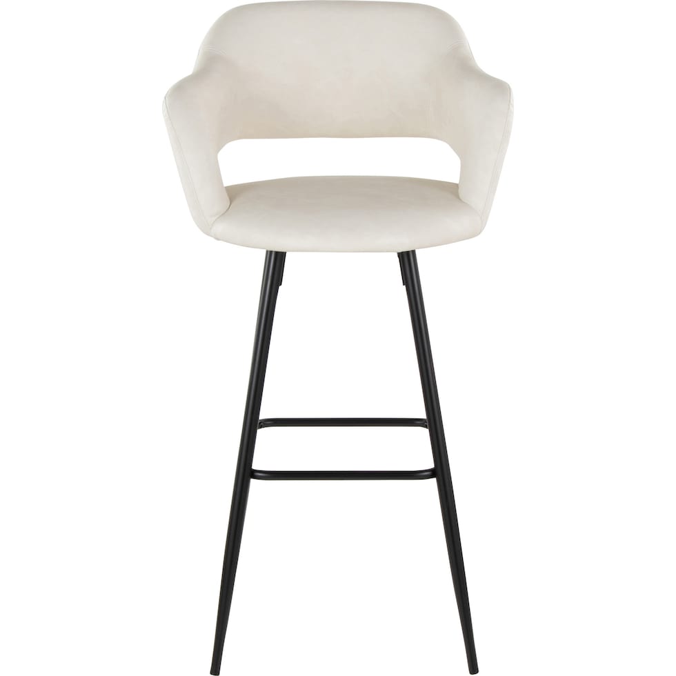 daina cream black bar stool   