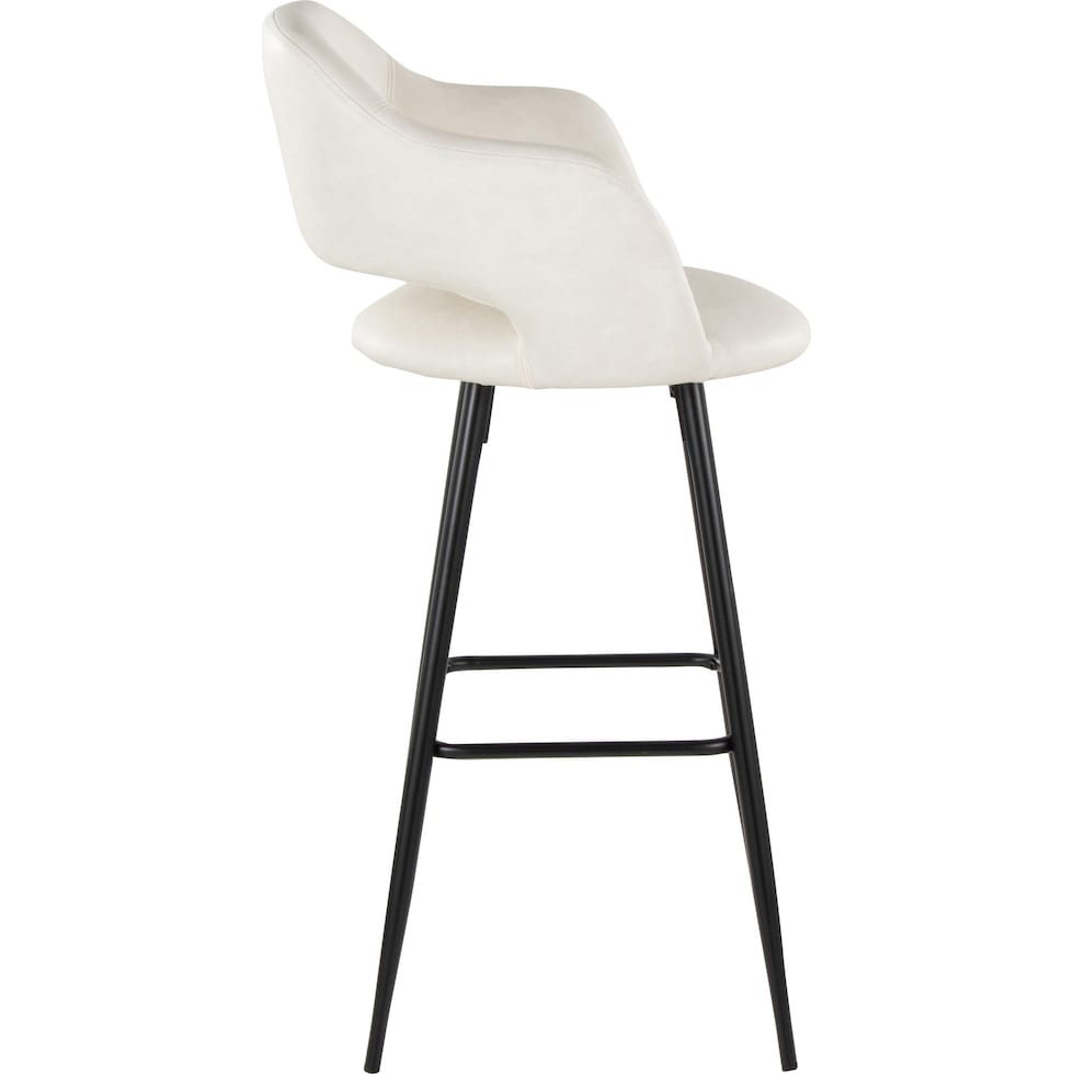 daina cream black bar stool   