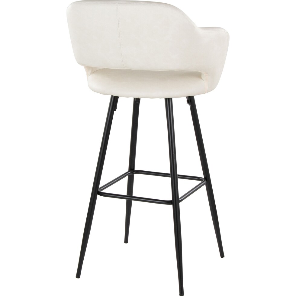 daina cream black bar stool   