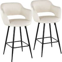 daina cream black counter height stool   