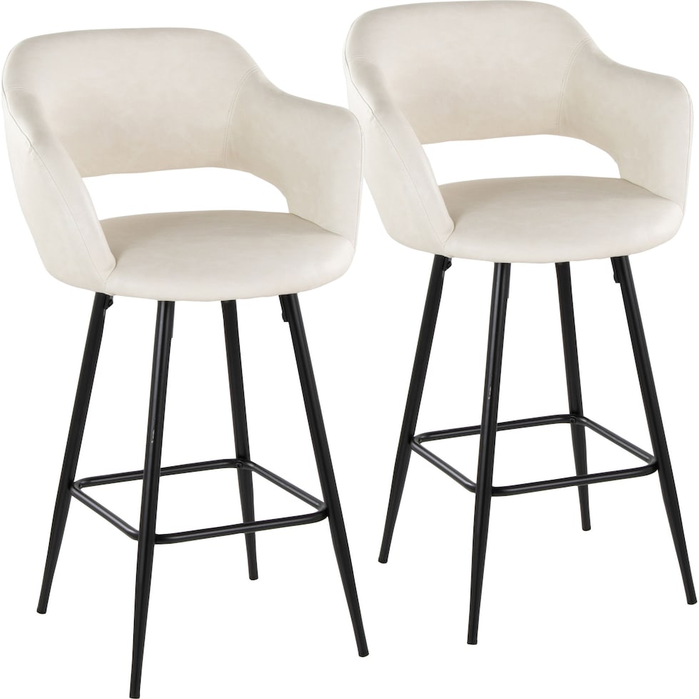 daina cream black counter height stool   