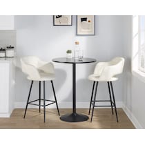 daina cream black counter height stool   