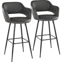 daina gray black bar stool   