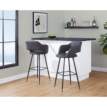 daina gray black bar stool   