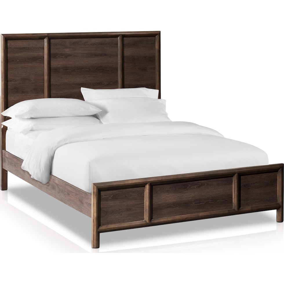 dakota dark brown king bed   