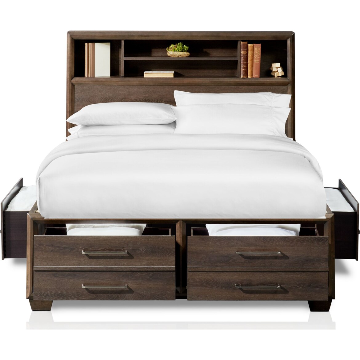 Dakota Bookcase Storage Bed Value City Furniture and Mattresses