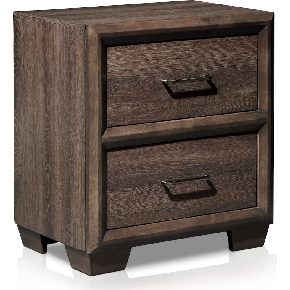 dakota dark brown nightstand   